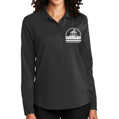 City Of Racine Embroidered - Ladies Long Sleeve Performance Staff Shirt Thumbnail