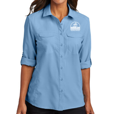 City Of Racine Embroidered - Ladies Long Sleeve UV Daybreak Shirt Thumbnail