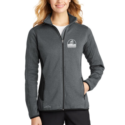 City Of Racine Embroidered - Ladies Full Zip Heather Stretch Fleece Jacket Thumbnail